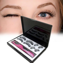 Load image into Gallery viewer, 8pcs Magnetic eyelashes with 3 magnets handmade 3D magnetic lashes natural false eyelashes magnet lashes with gift box 40