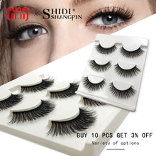 Load image into Gallery viewer, New 3 pairs natural false eyelashes fake lashes long makeup 3d mink lashes extension eyelash mink eyelashes for beauty #X11