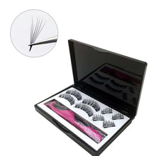 Load image into Gallery viewer, 8pcs Magnetic eyelashes with 3 magnets handmade 3D magnetic lashes natural false eyelashes magnet lashes with gift box 40