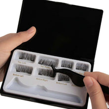 Load image into Gallery viewer, 8pcs Magnetic eyelashes with 3 magnets handmade 3D magnetic lashes natural false eyelashes magnet lashes with gift box 40