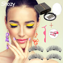 Load image into Gallery viewer, Shozy Magnetic eyelashes with 3 magnets magnetic lashes natural false eyelashes magnet lashes with eyelashes applicator-24P-3