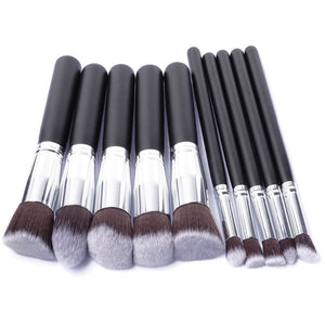 10 Pcs Silver/Golden Makeup Brushes Set pincel maquiagem Cosmetics  maquillaje Makeup Tool Powder Eyeshadow Cosmetic Set