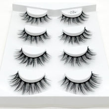 Load image into Gallery viewer, HBZGTLAD 4 pairs natural false eyelashes fake lashes long makeup 3d mink lashes eyelash extension mink eyelashes for beauty
