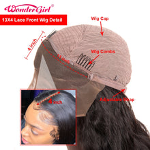 Load image into Gallery viewer, Wonder girl 13x6 Lace Front Wig Remy Glueless Lace Front Human Hair Wigs Pre Plucked Brazilian Straight Lace Wig With Baby Hair
