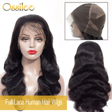 Load image into Gallery viewer, Pre Plucked Full Lace Human Hair Wigs Body Wave Wig Human Hair Lace Wig Ossilee Full Lace Wigs Human Hair With Baby Hair