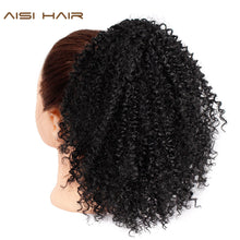 Load image into Gallery viewer, Drawstring Puff Afro Kinky Curly Ponytail African American Short Wrap Synthetic clip in Ponytail Hair Extensions AISI HAIR