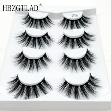 Load image into Gallery viewer, HBZGTLAD 4 pairs natural false eyelashes fake lashes long makeup 3d mink lashes eyelash extension mink eyelashes for beauty