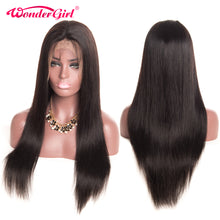 Load image into Gallery viewer, Wonder girl 13x6 Lace Front Wig Remy Glueless Lace Front Human Hair Wigs Pre Plucked Brazilian Straight Lace Wig With Baby Hair