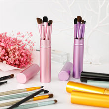 Load image into Gallery viewer, BBL 5pcs Travel Portable Mini Eye Makeup Brushes Set Smudge Eyeshadow Eyeliner Eyebrow Brush Lip Make Up Brush kit Professional