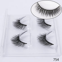 Load image into Gallery viewer, SEXYSHEEP 2 pairs natural false eyelashes fake lashes makeup kit 3D Mink Lashes eyelash extension mink eyelashes maquiagem