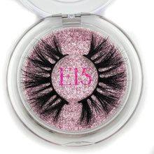 Load image into Gallery viewer, Mikiwi 25mm Long 3D mink lashes E01 extra length mink eyelashes Big dramatic volumn eyelashes strip thick false eyelash