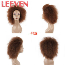 Load image into Gallery viewer, Leeven 6.5 Inch 100g/pcs Synthetic Hair Short Black Kinky Curly Afro Wig Fluffy Cosplay Wigs for Women High Temperature Fiber
