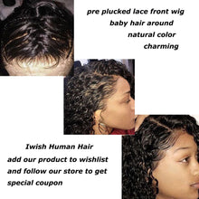 Load image into Gallery viewer, Malaysian Deep Wave Wigs Lace Frontal With Baby Hair For Women Pre Plucked Remy Iwish Lace Front Human Hair Wigs
