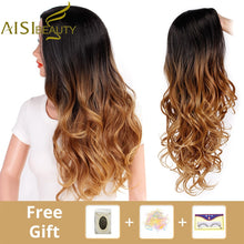 Load image into Gallery viewer, Long Ombre Brown Wavy Wig Blonde Cosplay Synthetic Wigs For Black/White Women Glueless Hair High Density Temperature AISI BEAUTY