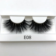 Load image into Gallery viewer, Mikiwi 25mm Long 3D mink lashes E01 extra length mink eyelashes Big dramatic volumn eyelashes strip thick false eyelash