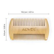 Load image into Gallery viewer, 3 Pcs Men Moustache Beard Comb Kit for Men Beard Mustache Bristles Beard Brush Pure Natural Schima Wood Comb Beard Stylish A16