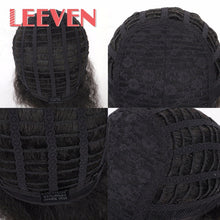 Load image into Gallery viewer, Leeven 6.5 Inch 100g/pcs Synthetic Hair Short Black Kinky Curly Afro Wig Fluffy Cosplay Wigs for Women High Temperature Fiber