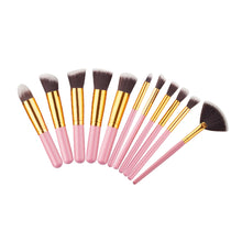 Load image into Gallery viewer, 10 Pcs Silver/Golden Makeup Brushes Set pincel maquiagem Cosmetics  maquillaje Makeup Tool Powder Eyeshadow Cosmetic Set