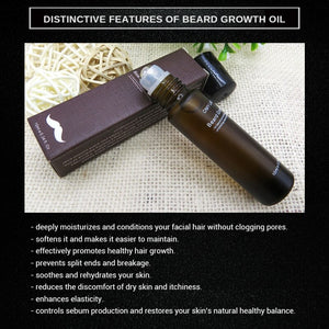 New 2019 10ml Natural Organic Men Beard Growth Oil Beard Wax Hair Loss Product Plant-based for Groomed Beard Growth Essence