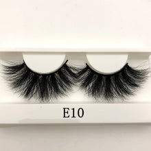 Load image into Gallery viewer, Mikiwi 25mm Long 3D mink lashes E01 extra length mink eyelashes Big dramatic volumn eyelashes strip thick false eyelash