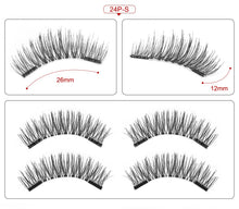 Load image into Gallery viewer, Magnetic Eyelashes With 2/3 Magnets 3D Magnetic False Eyelashes Natural False Eyelashes Magnetic Lashes makeup extension
