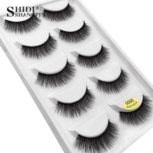 Load image into Gallery viewer, SHIDISHANGPIN 1 box mink eyelashes natural long 3d mink lashes hand made false lashes plastic cotton stalk makeup false eyelash