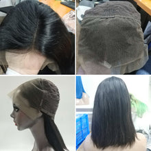 Load image into Gallery viewer, Queenlife Short Bob 613 blonde wig Lace Front human hair wigs Brazilian Remy Hair pre plucked bleached knots wigs for women