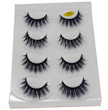 Load image into Gallery viewer, HBZGTLAD 4 pairs natural false eyelashes fake lashes long makeup 3d mink lashes eyelash extension mink eyelashes for beauty