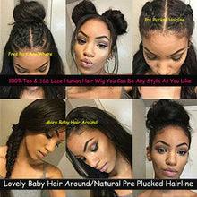 Load image into Gallery viewer, 360 Lace Frontal Wig Body Wave Human Hair Wigs Pre Plucked Lace Front Human Hair Wigs Ossilee Remy Hair 150% 180% 250% Density