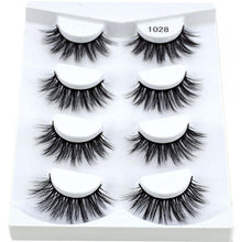Load image into Gallery viewer, HBZGTLAD 4 pairs natural false eyelashes fake lashes long makeup 3d mink lashes eyelash extension mink eyelashes for beauty