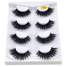 Load image into Gallery viewer, HBZGTLAD 4 pairs natural false eyelashes fake lashes long makeup 3d mink lashes eyelash extension mink eyelashes for beauty
