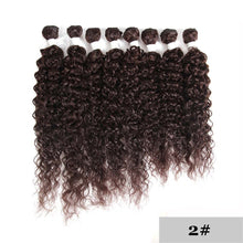 Load image into Gallery viewer, SOKU 16"-20" Kinky Curly Synthetic Hair Bundles 8pcs/pack High Temperature Fiber Hair Weaves Sew in hair Extensions