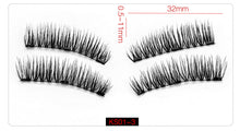 Load image into Gallery viewer, Magnetic Eyelashes With 2/3 Magnets 3D Magnetic False Eyelashes Natural False Eyelashes Magnetic Lashes makeup extension