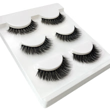 Load image into Gallery viewer, 3 Pairs natural false eyelashes thick makeup real 3d mink lashes soft eyelash extension fake eye lashes long mink eyelashes 3d 