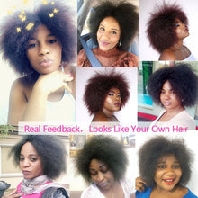 Load image into Gallery viewer, Leeven 6.5 Inch 100g/pcs Synthetic Hair Short Black Kinky Curly Afro Wig Fluffy Cosplay Wigs for Women High Temperature Fiber