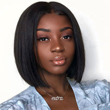Load image into Gallery viewer, Short Lace Front Human Hair Wigs Brazilian Straight Bob Wigs Pre Plucked Hairline Natural Wigs For Black Women AliPearl Hair Wig