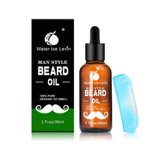 Load image into Gallery viewer, 100% Natural Men Beard Mustache Growth Repair Conditioner Beard Healthy Oil Moisturizing Beard Oil With Comb For Gift