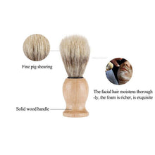 Load image into Gallery viewer, Hair Men's Shaving Brush Bristles Wood Handle Men Facial Beard Cleaning Appliance Shave Tool Razor Brush