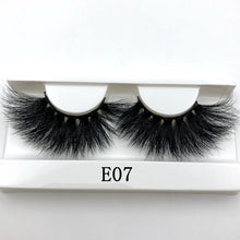Load image into Gallery viewer, Mikiwi 25mm Long 3D mink lashes E01 extra length mink eyelashes Big dramatic volumn eyelashes strip thick false eyelash