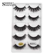 Load image into Gallery viewer, SHIDISHANGPIN 1 box mink eyelashes natural long 3d mink lashes hand made false lashes plastic cotton stalk makeup false eyelash 