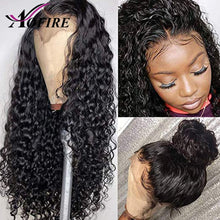 Load image into Gallery viewer, Brazilian Virgin 180% 250% High Density 360 Lace Frontal Wigs Water Wave Human Hair Wigs With Baby Hair Pre Plucked Full Ends