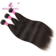 Load image into Gallery viewer, Beauty Grace Bundles With Frontal 3 Bundle Non Remy 13x4 Frontal Closure Peruvian Straight Human Hair Weave Bundles With Closure