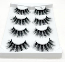 Load image into Gallery viewer, HBZGTLAD 4 pairs natural false eyelashes fake lashes long makeup 3d mink lashes eyelash extension mink eyelashes for beauty