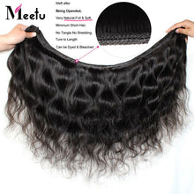 Load image into Gallery viewer, Meetu Hair Body Wave Bundles with Closure Malaysian Hair Bundles with Closure 100% Human Hair 3 Bundles with Closure Non Remy