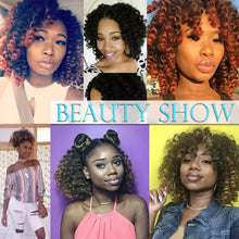 Load image into Gallery viewer, Leeven  8'' 75g Jumpy Wand Curl Twist Crochet Braids Jamaican Bounce African Synthetic Braiding Hair High Temperature Fiber