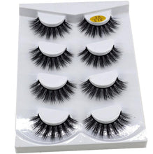 Load image into Gallery viewer, HBZGTLAD 4 pairs natural false eyelashes fake lashes long makeup 3d mink lashes eyelash extension mink eyelashes for beauty