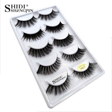 Load image into Gallery viewer, SHIDISHANGPIN 1 box mink eyelashes natural long 3d mink lashes hand made false lashes plastic cotton stalk makeup false eyelash