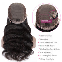 Load image into Gallery viewer, Body Wave Wig Lace Front Human Hair Wig Pre Plucked For Black Women GEM Peruvian Remy Natural Human Hair Lace Front Wig 