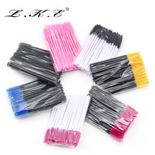 Load image into Gallery viewer, LKE 50Pcs Eyelash Brushes Makeup Brushes Disposable Mascara Wands Applicator Spoolers Eye Lashes Cosmetic Brush Makeup Tools