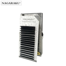 Load image into Gallery viewer, NAGARAKU Fast Ship 16rows/case 7~15mm mix premium natural synthetic mink individual eyelash extension makeup maquiagem cilios